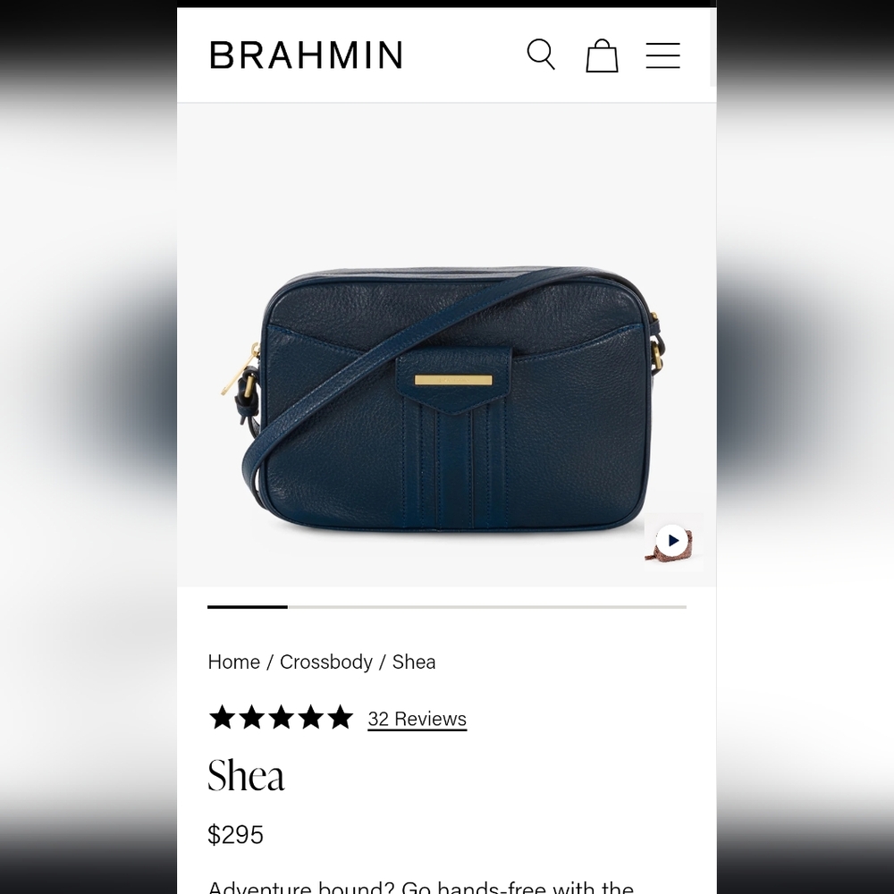 Brahmin "Shea" in Anchor Mystic Blue purse